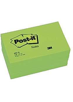 Notes POST-IT neon 76x127mm grön