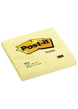 Notes POST-IT 76x76mm gul
