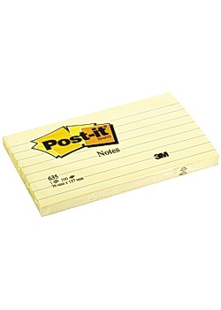 Notes POST-IT linjerat 76x127mm gul