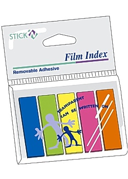 Notes Stick'n Notes index 45x12mm 5 färg