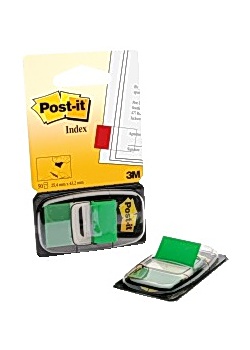 Index POST-IT 25x43mm grön