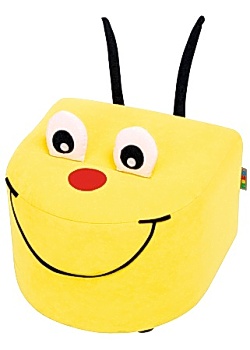 Sittpuff Ormen huvud gul