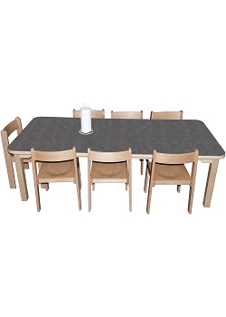 Tapiflexbord 80x120cm höjd 72cm antracit