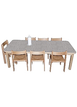 Tapiflexbord 80x140 cm höjd 52 cm lj.grå