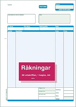 Blankett faktura A4 2x50 blad