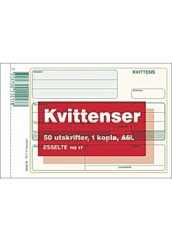 Blankett kvittens A6L 2x50 blad kopia