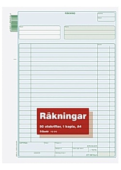 Blankett Räkning A4 2x50st