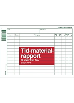 Blankett tid- och materialrapport A5L