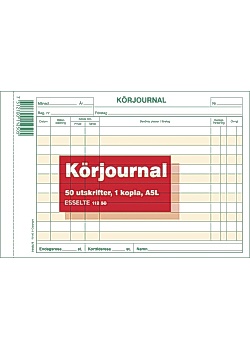 Blankett körjournal A5L 2x50 blad