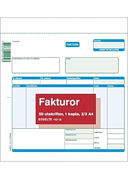Blankett faktura 2/3 A4 2x50 blad