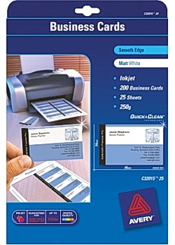 Visitkort AVERY inkjet 85x54 matt (200)