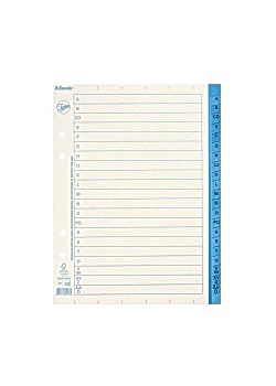 Pappersregister JOPA A5 A-Ö vit/blå