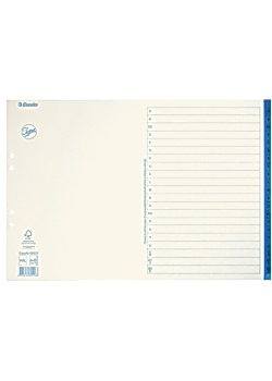 Pappersregister JOPA A3L A-Ö vit/blå