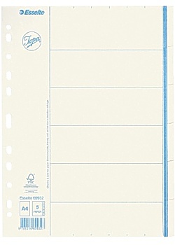 Pappersregister JOPA otryckt A4 5 flik