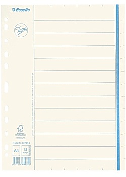 Pappersregister JOPA otryckt A4 12 flik