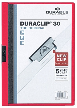 Klämmapp Duraclip 2200 A4 3mm röd