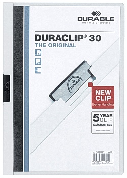 Klämmapp Duraclip 2200 A4 3mm vit