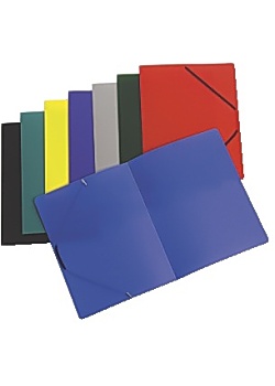Gummibandsmapp plast A4 gul