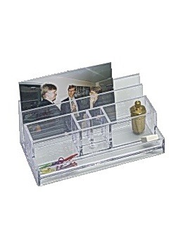 Penn-och prylställ Plexi transparent