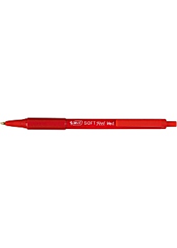 Kulpenna BIC Soft Feel Clic röd