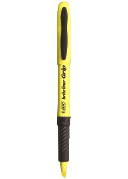 Överstrykningspenna BIC Grip gul