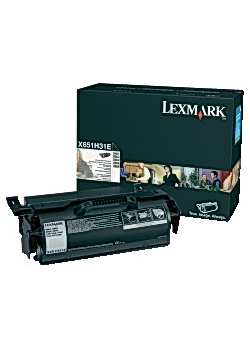 Toner LEXMARK X651H31E svart
