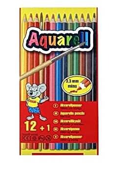 Akvarellpenna 12 färger