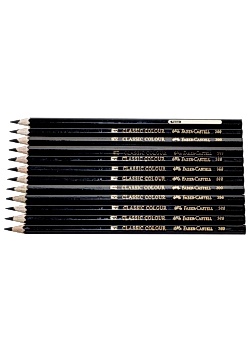 Färgpenna FABER-CASTELL svart (12)