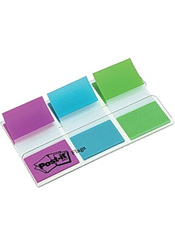 Index POST-IT 25x43mm lila turkos lime
