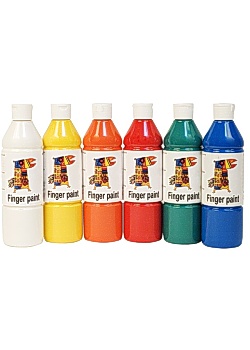 Fingerfärg 500mlx6 färger