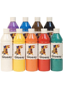 Glansfärg Glossy  500mlx9 färger