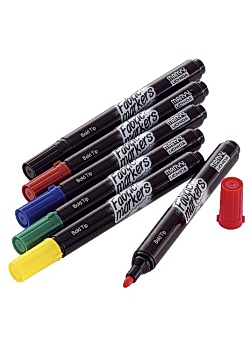 Textilfärgpennor MARVY medium 6 färger