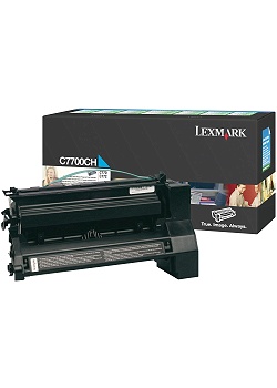 Toner LEXMARK C7700CH cyan