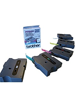 Tape BROTHER TX251 24mm svart på vit