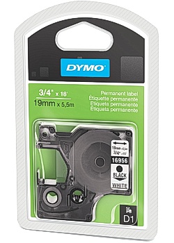 Tape DYMO D1 19mm svart på vit