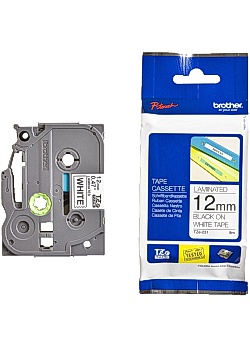 Tape BROTHER TZE231 12mm svart på vit