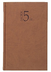 5-årsdagbok konstläder cognac-1055