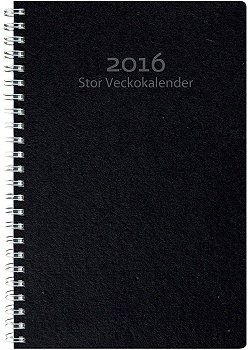 Stor Veckokalender miljökrt svart-5108