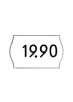 Prisetikett Meto 22x12mm vit G2 (10500)