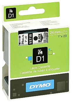 Tape DYMO D1 24mm svart på klar