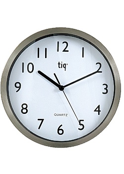 Väggur TIQ 25 cm aluminium