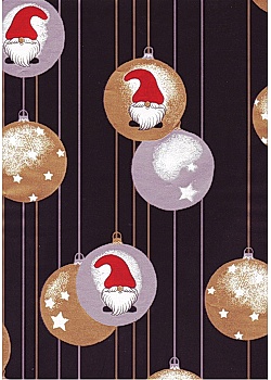 Julpapper 57cmx154m Santa In Bauble svar