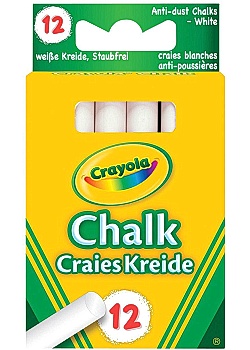 Tavelkrita CRAYOLA vit (12)
