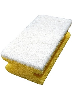 Rengöringssvamp grepp gul/vit 140x70mm