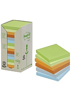 Notes POST-IT 100%recycl 76x76 Rainb(16)