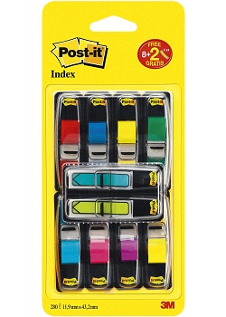 Index POST-IT Värdepack 8fp få 2fp Pilar