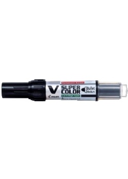 Märkpenna PILOT V Super Color rund svart