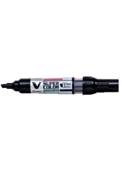 Märkpenna PILOT V Super Color sned svart