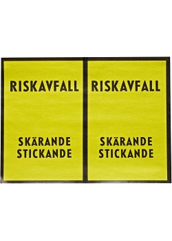 Etikett "riskavfall" 3,5cmx10m 100/FP