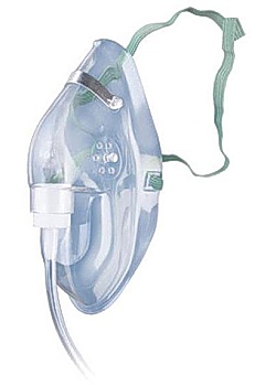 Oxygenmask m.nackb o. näsklamma vuxen